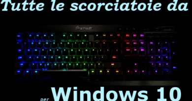 Scorciatoie tastiera windows 10