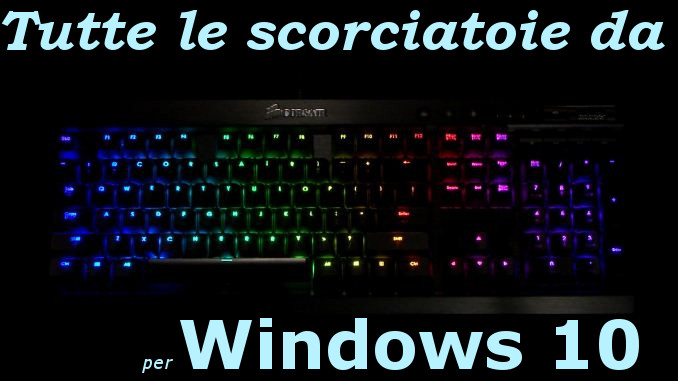 Scorciatoie tastiera windows 10