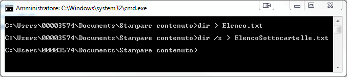 Come stampare un elenco dei file di una cartella - CMD - comandi creare elenchi