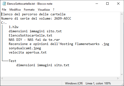 Come stampare un elenco dei file di una cartella - Elenco si sottocartelle - Windows10