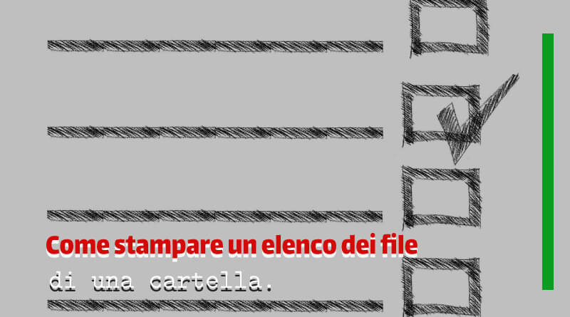 Come stampare un elenco dei file di una cartella - Copertina